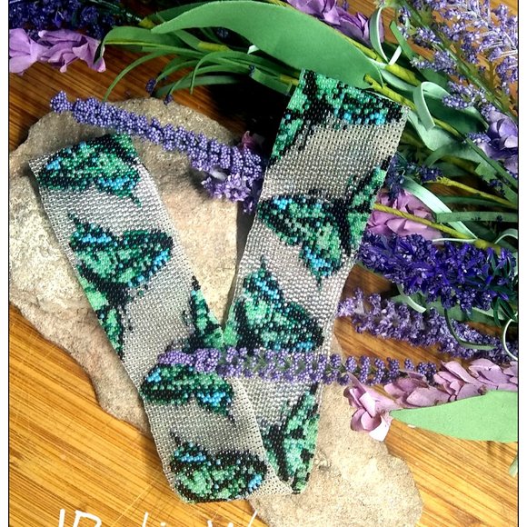 JRW Custom Cowboy Infinity Hat Band Butterflies